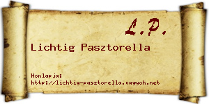 Lichtig Pasztorella névjegykártya